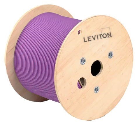 Leviton - Cat 6A 23 Awg U/Ftp 4 Pair LSHF/LSZH Cable Violet 500M- EuroClass Eca