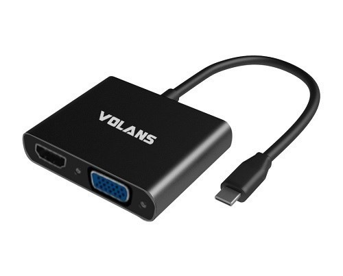 Volans Vol CNV Usb-C-M-Hdmi/Vga-F-Adapter