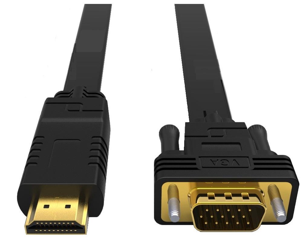 8Ware Hdmi To Vga Adapter Converter Cable 2M Male To Male For Desktop Computer Laptop PC Monitor Projector HDTV Switch PS4 PS5 Media Box DVD Camera