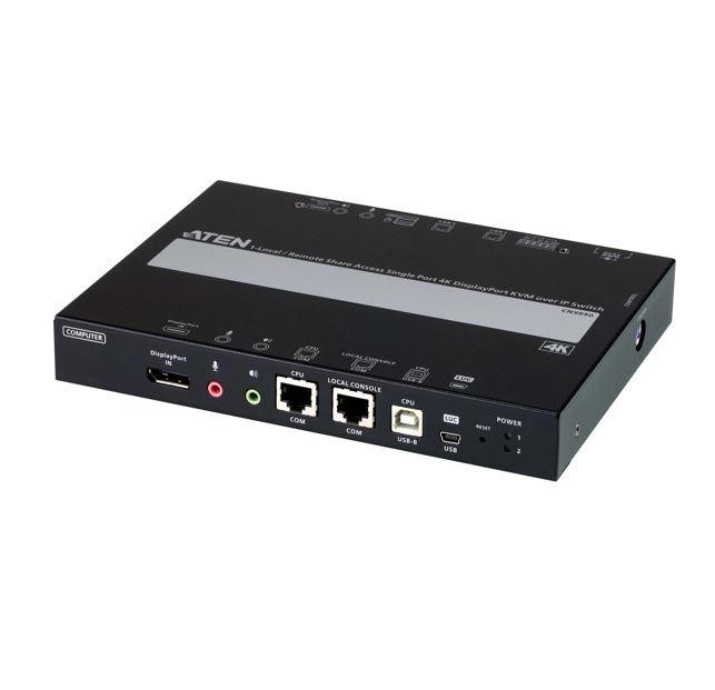 Aten CN9950 1-Local/Remote Share Access Single Port 4K DisplayPort KVM Over Ip Switch