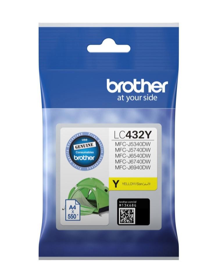 Brother LC432Y Original Inkjet Ink Cartridge - Single Pack - Yellow - 1 Pack