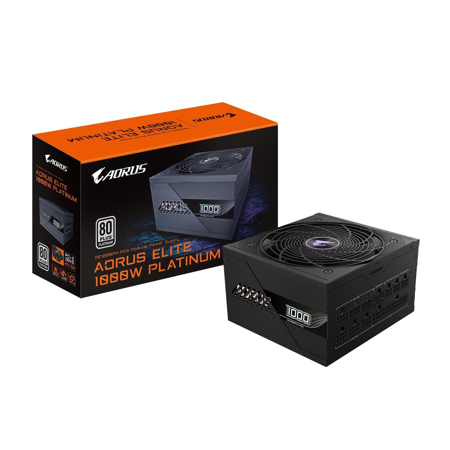 Gigabyte Gp-Ae1000pm PG5 1000W Psu Power Supply, Atx 60-50 HZ 1000W 120MM Fan 80 Plus Platinum >100,000 Hours