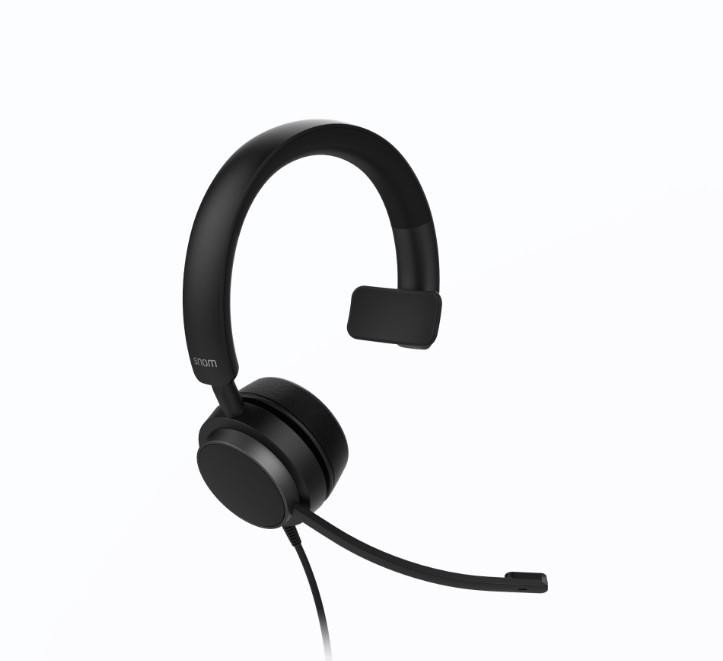 Snom A310m Headset, Wired Mono, Full Band Audio, High Wearing Comfort, Lightweight Construction Ideal For Working In Call Centers, Sales
