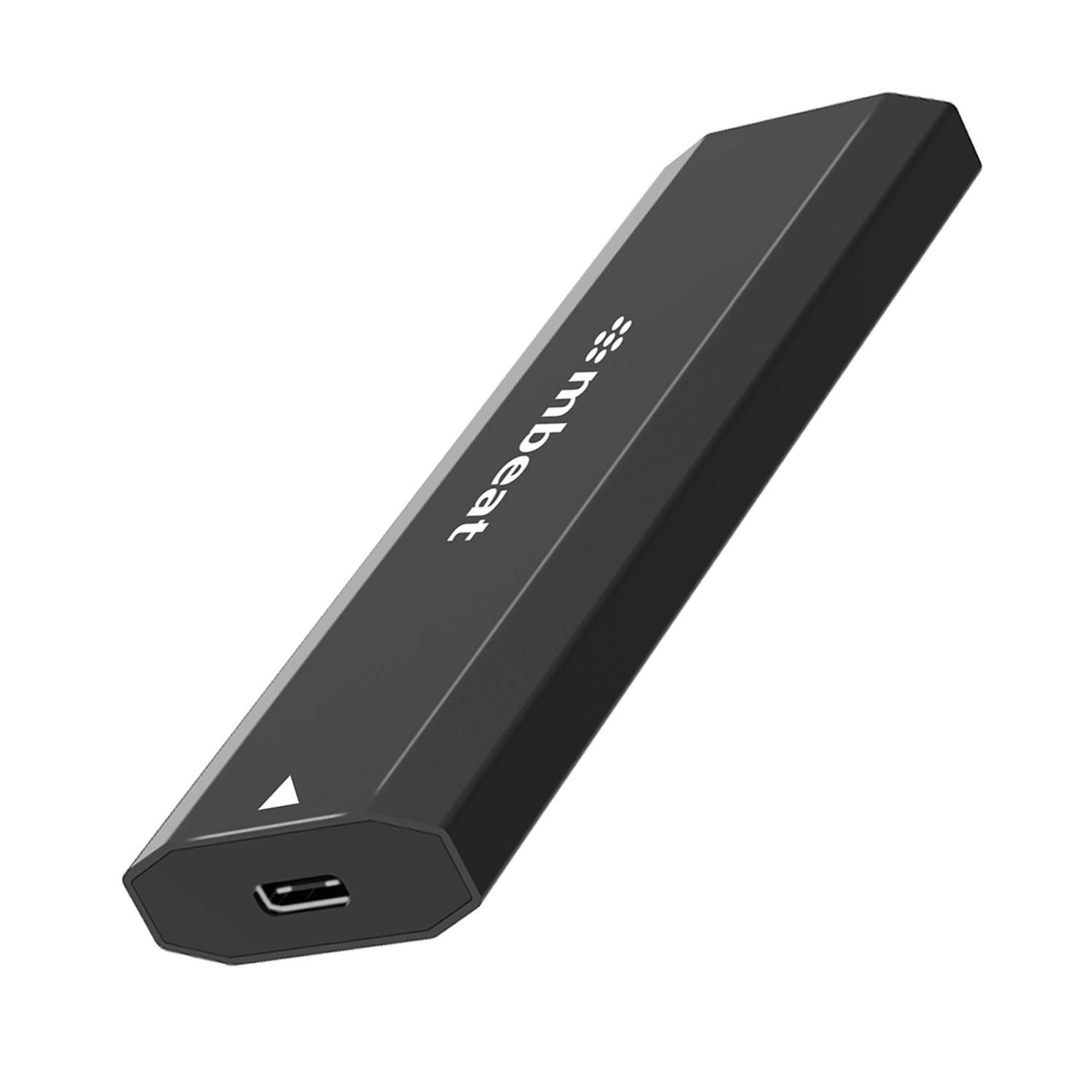 Mbeat® Elite Usb-C To M.2 SSD Enclosure - Pocket Size, Ultra Durable, Supports M Key, B+M Key SSD Size 2230, 2242, 2260, 2280, Nvme, Sata, 50CM Cable