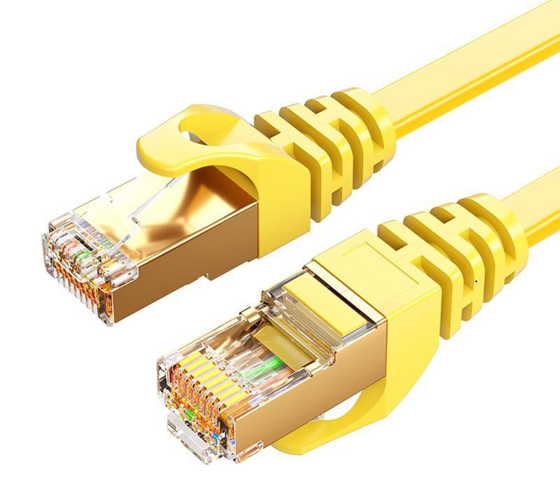 8Ware Cat7 Cable 10M - Yellow Color RJ45 Ethernet Network Lan Utp Patch Cord Snagless Flat Cable