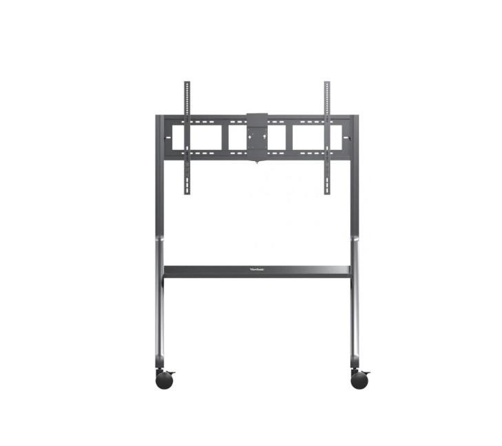 ViewSonic VB-STND-009 Slim Trolley Cart For 55' To 105' Display, Streamlined, Height-Adjustable Design, 360° Silent Wheels With Quick-Release Brakes