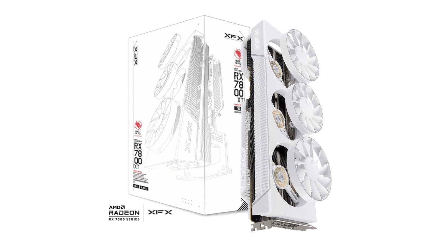 XFX Mercury Amd Radeon RX 9070XT Oc White Magnetic Air Edition With RGB 16GB GDDR6 Hdmi 3xDP, Amd Rdna™ 4 (Rx-97Tmargw9)