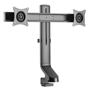 Brateck 17-27" Dual Monitor Sit/Stand Clamp & Grommet Desk Mount