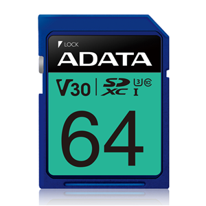 Adata Premier Pro Uhs-I U3 V30 SDXC Card 64GB