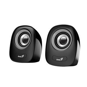 Genius SP-Q160 Black Usb Powered Mini Speakers - Black/Grey