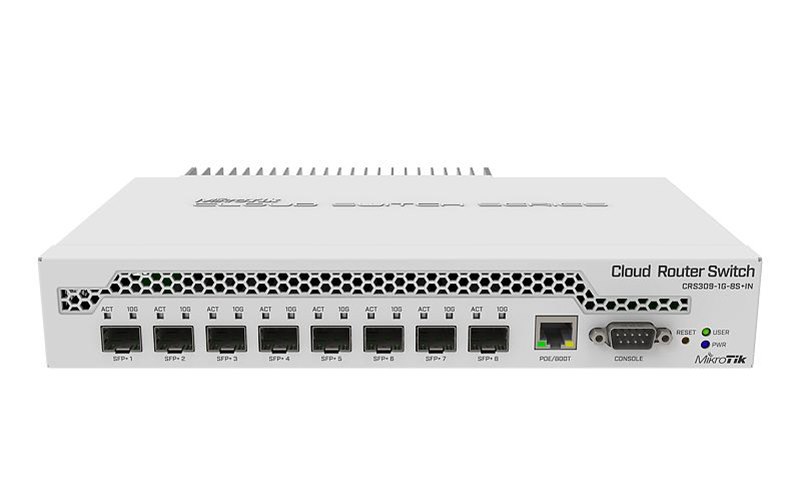 Mikrotik Cloud Router Switch 8 SFP+ 10G Ports 1 GigE RJ45 Port