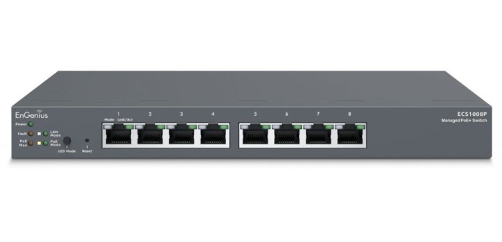 EnGenius Ecs1008p Cloud Managed 8-Port PoE Switch 55W