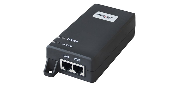 Procet PoE Systems 55V DC 30 Watt 10 Gigabit 802.3At Wide Temperature Power Over Ethernet Supply