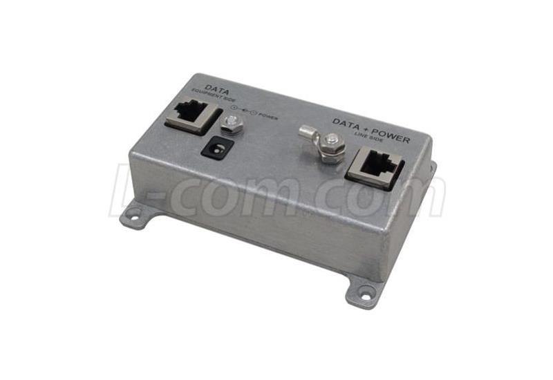 L-Com Cat5e Power Injector Ethernet Lightning Protector