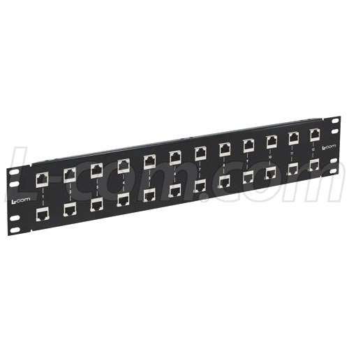 L-Com 19Inch Rack Mount 12 Port Cat6 Lightning Protection