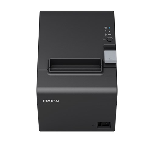EPSON TM-T82III Black Receipt Printer with a Built-In USB & Ethernet Interface. Includes AC Adapter & AC Cable.