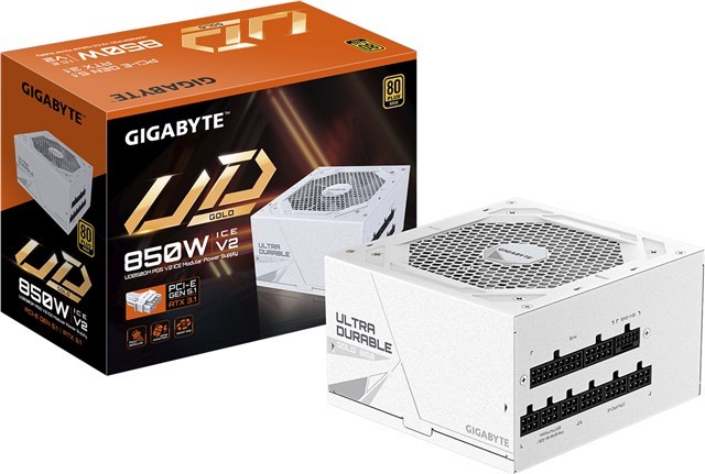 Gigabyte Gp-Ud850gm Ice 850W Atx Gold Full Modular Psu 10YR WTY