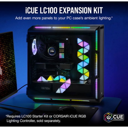 Corsair Icue LC100 Smart Lighting Strip Expansion Kit. Icue Software