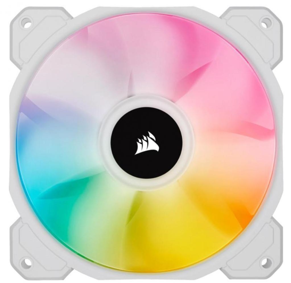 Corsair Af Elite Series, Af140 RGB Elite White, 140MM Fluid Dynamic RGB Fan With AirGuide, Single Pack