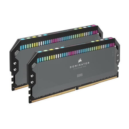 Corsair Dominator Platinum RGB 64GB (2x32GB) DDR5 Udimm 5600Mhz C40 1.25V Black Desktop PC Gaming Memory For Amd Expo Ryzen 7000 Series