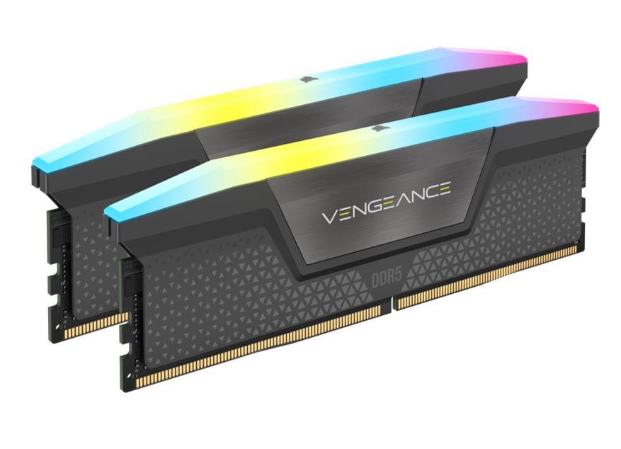 Corsair Vengeance RGB 32GB (2x16GB) DDR5 Udimm 5600MHz C36 1.25V Desktop Gaming Memory Black Optimized For Amd Expo Ryzen 7000 Series