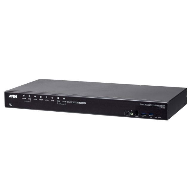 Aten CS19208 8-Port Usb 3.0 4K Display Port KVM Switch, Superior Video Quality, Cascadable To Two Levels, Multi-Display Feauture, Video DynaSync™