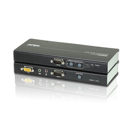 Aten KVM Extender Kit VGA/Audio Cat 5 Extender W/ Local Access, 1920x1200@60Hz 30M, 1600x1200@60Hz 150M, 1280x1024@60Hz 200M