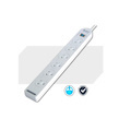 Generic Sansai 6-Way Power Board (137P) With Master Switch Overload Protecte Reset Button Indicator Light 100CM Lead 240Vac 10A