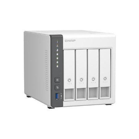 Qnap 4-Bay Nas (No Disk), Arm QC 2.0GHz, 4GB, GbE(1),2.5GbE(1),USB, TWR, 2YR WTY