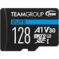Team Group Elite A1 MicroSDXC Memory Card 128GB, R/W (Max) 100MB/s 50MB/s, 1500/500 IOPs, V30, Uhs-I U3 With SD Adapter
