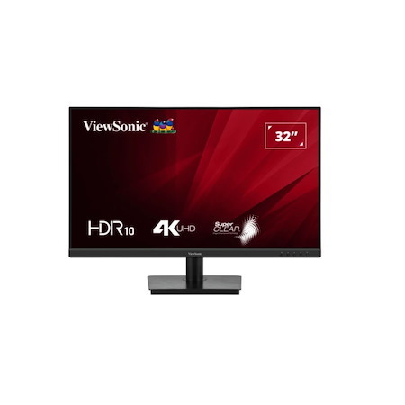 ViewSonic 32' Va3208 4K Uhd 3840 X 2160, Superclear, HDR10, 2X Hdmi And 1X DP, 3.5 Audio Port, Office Business Monitor Retail