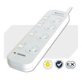 Generic Sansai 4 Way Powerboard 4 Outlet 10A 240V Individually Switched 2 Extra Spaced Sockets 1M Length