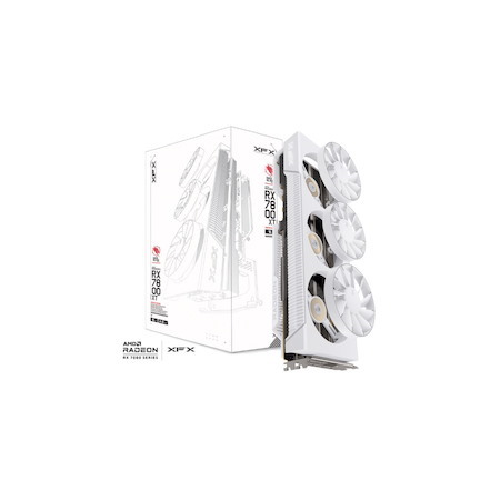 XFX Mercury Amd Radeon RX 9070XT Oc White Magnetic Air Edition With RGB 16GB GDDR6 Hdmi 3xDP, Amd Rdna™ 4 (Rx-97Tmargw9)