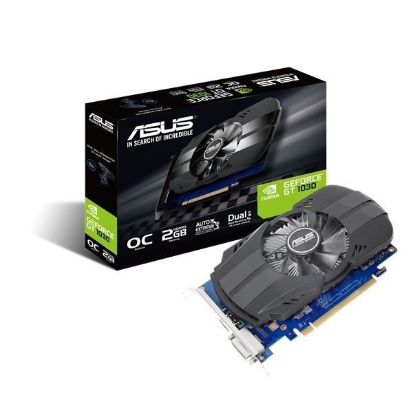 Asus nVidia Phoenix GeForce GT1030 2GB Oc Edition GDDR5 1 Fan, 1xHDMI/1xDVI-D, 1531 Boost Non-Rgb