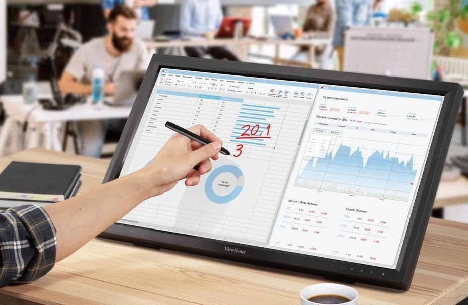 ViewSonic 22' TD2223-2 In-Cell 10 Point Touch Monitor And Advanced Ergonomics, Vesa 100X100 New 2024