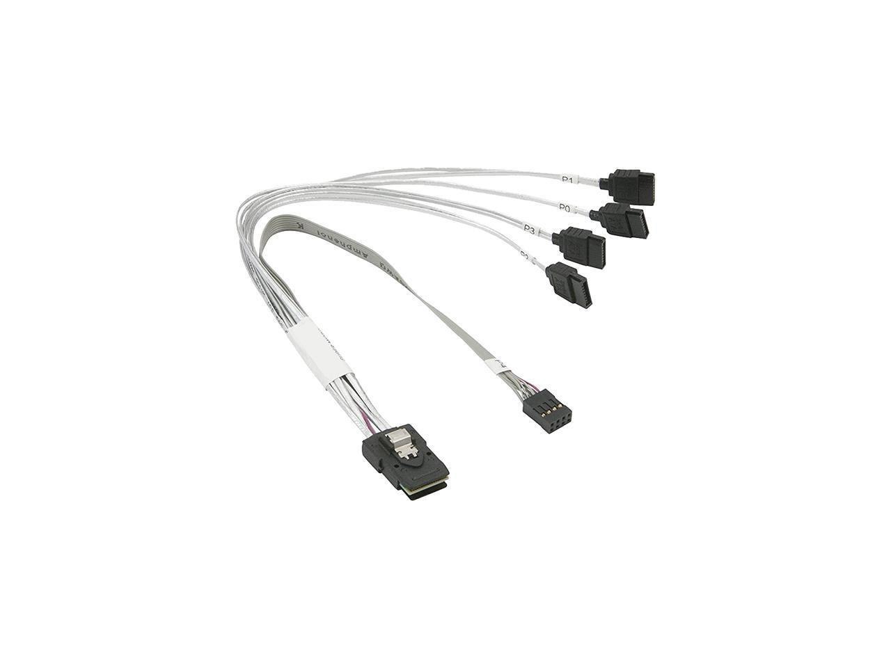 Supermicro 23CM, W / 25.5cm SB, S, 30AWG Ipass to 4 SATA Cable