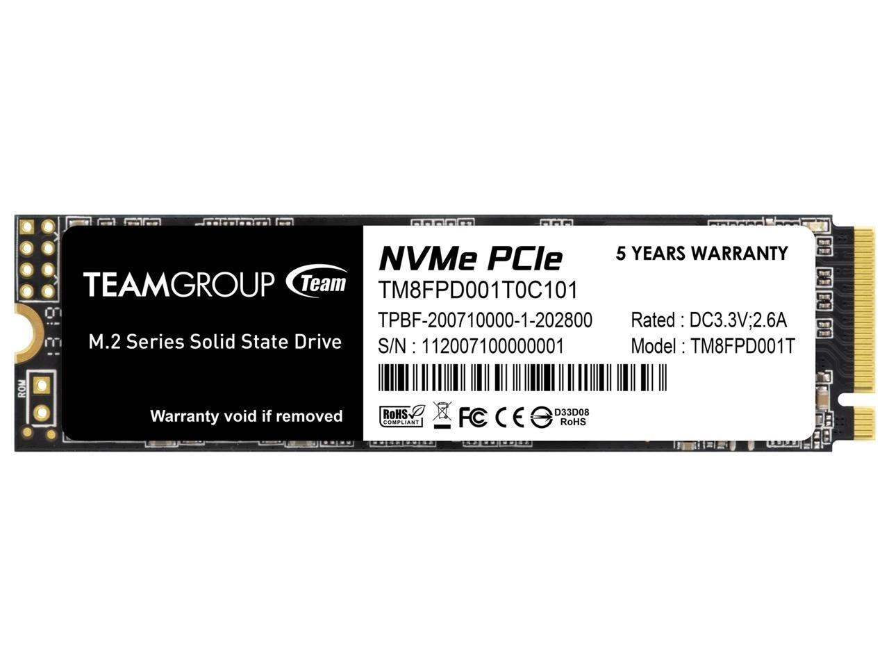 Teamgroup MP33 Pro M.2 2280 1TB Pcie 3.0 X4 With Nvme 1.3 3D Nand Internal Soli
