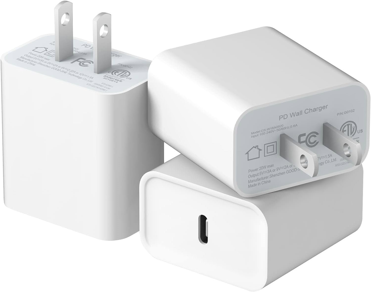 USB-C Wall Charger (Pack of 3)