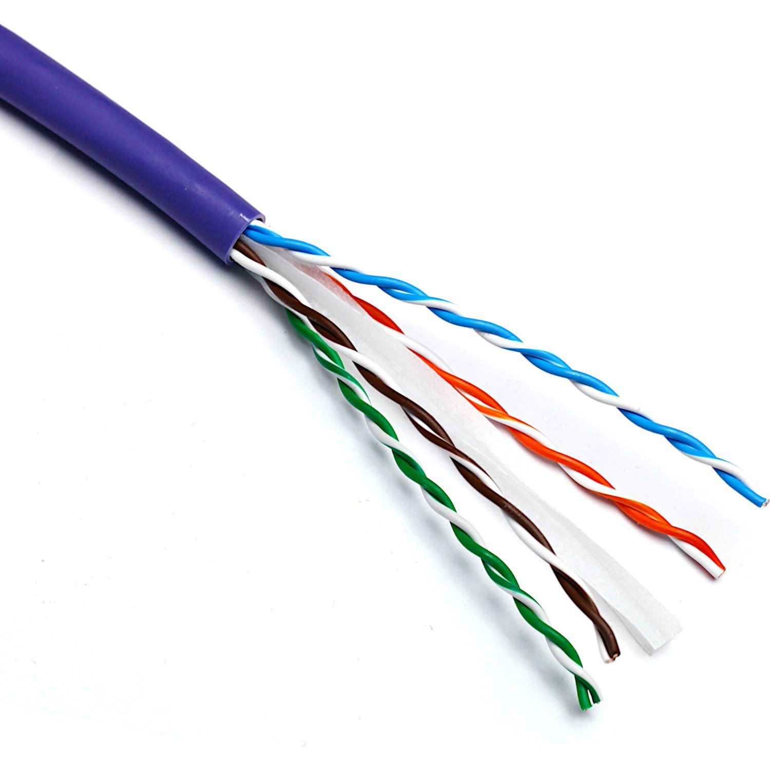 Excel Solid Cat6 Cable U/UTP LSOH CPR Euroclass Dca 305 m Box Violet