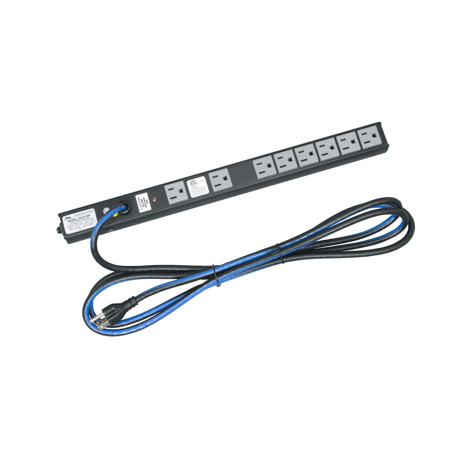 Middle Atlantic Slim PWR STRP 8Out 15A W/