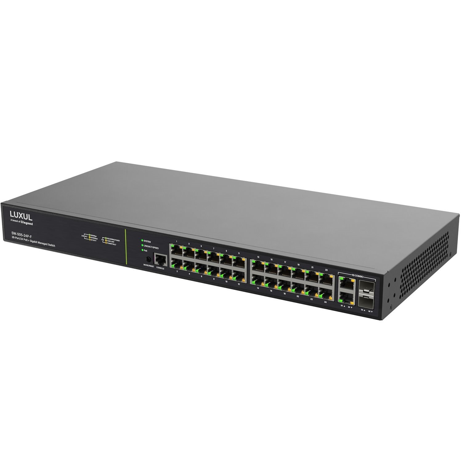 Luxul 26 Port 24 Poe+ 1G MNGD SWTCH