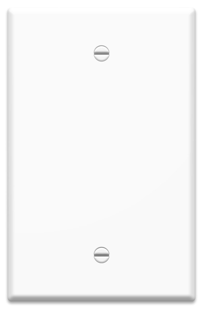 On-Q 1-Gang Blank Oversized Wall Plate In White