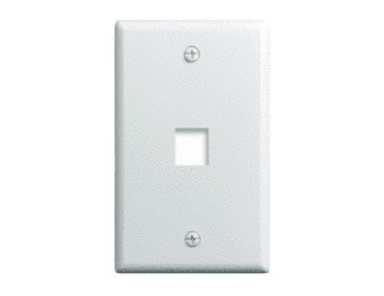 On-Q 1-Gang 1-Port Wall Plate In White