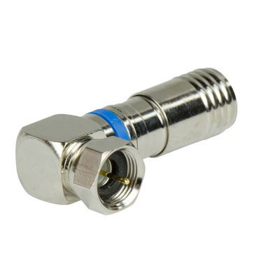 On-Q Compression RG6U/Quad Right Angle Plug - 10 Pack