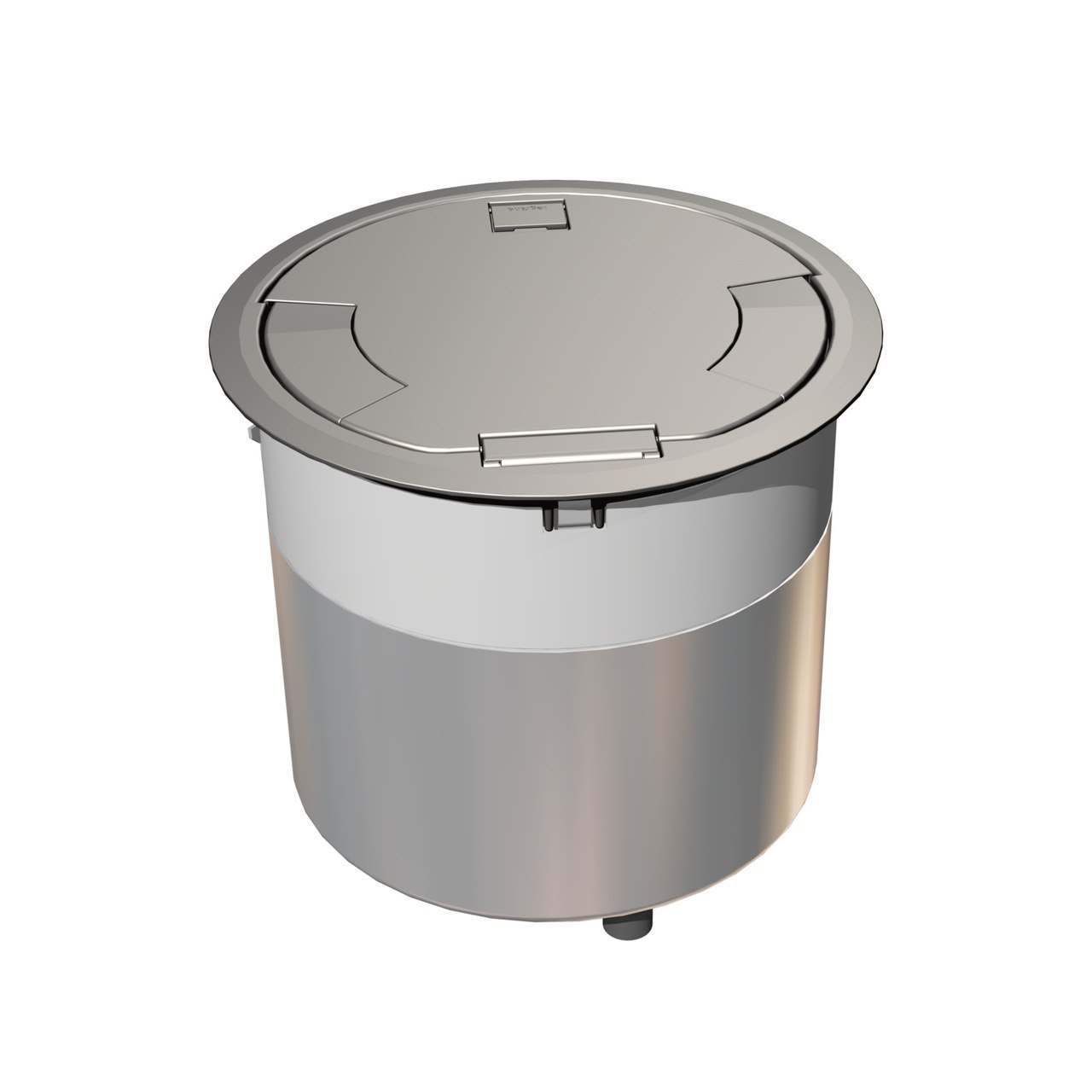 Wiremold 10Atcsn 10At Unwired Evolution� Poke Thru Device With Surface Style Cover In Satin Nickel