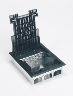 Wiremold Saf21/2-Yt Saf Floorbox Gray Tile Cover And Trim