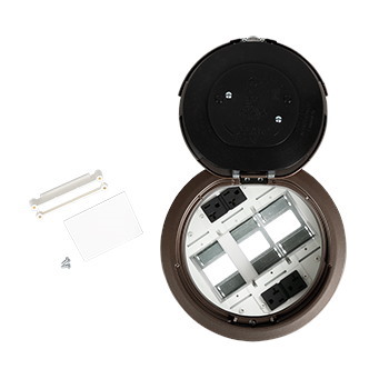 Wiremold 8Atc2pbz 8At Prewired Evolution� Poke Thru Device With Surface Style Cover In Bronze