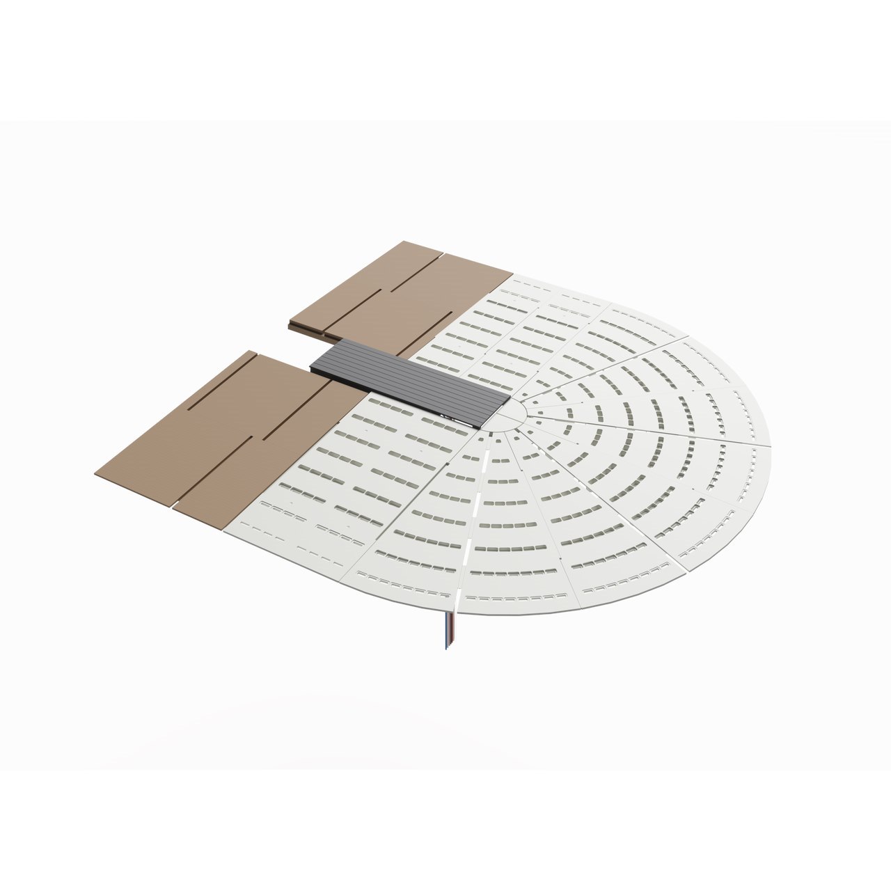 Connectrac In Carpet Poke Thru Entrance Fitting For Powertracs CTMXP-DG