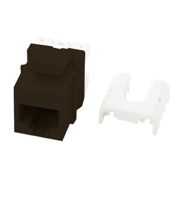 On-Q Cat5e Quick Connect RJ45 Keystone Insert In Brown