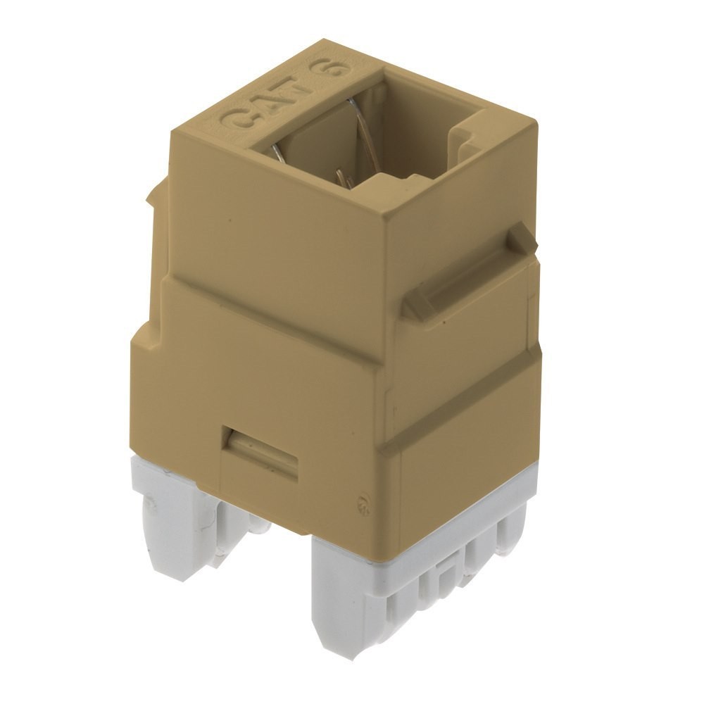 On-Q Cat6 RJ45 Keystone Insert In Ivory